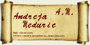 Andreja Medurić vizit kartica